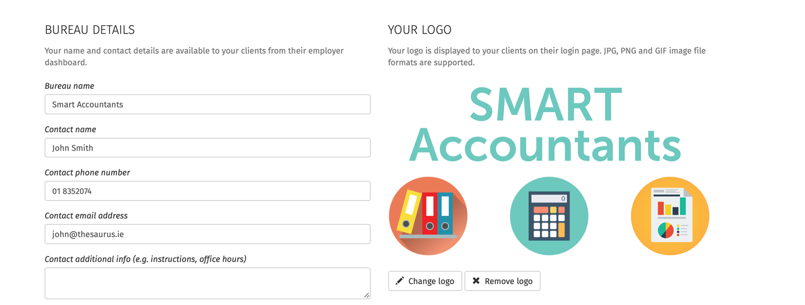 client dashboard