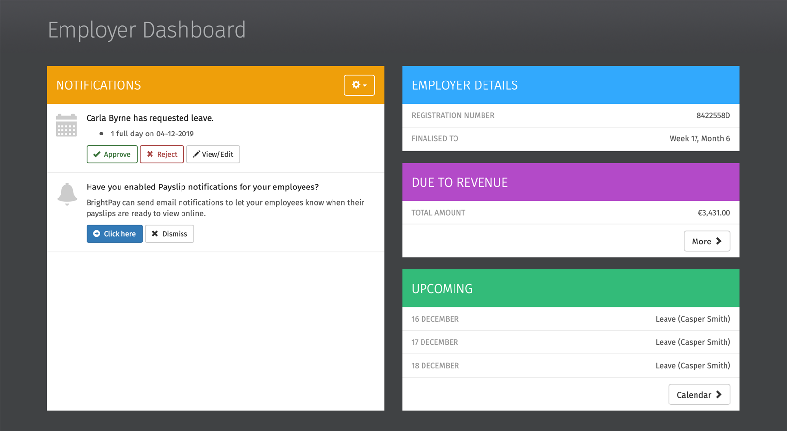 employer dashboard