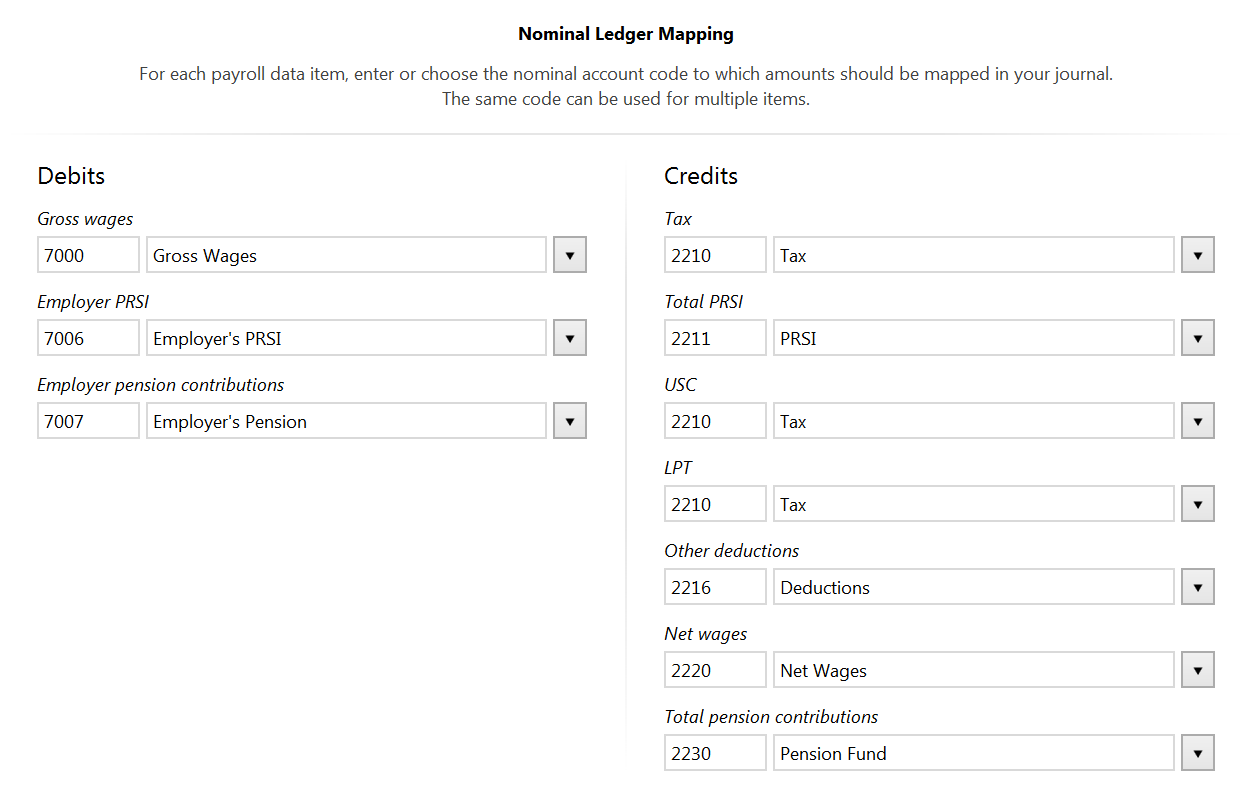 payroll journal export to accounts